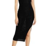 AQUA Halter Crochet Dress off back MEDIUM black Photo 3