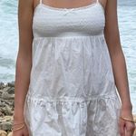 frankie's bikinis Frankie’s Bikinis Baby Embroidered Mini Dress Pink & Yellow Tie Dye Size L Photo 0