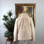 Jou Jou Cream Teddy Jacket Size Large Long Sleeve Collared snaps Closure Lined Photo 2