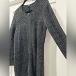 Talbots  Petite Large Heathered Black White Knit Full-Zip‎ Cardigan Jacket Photo 1