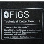 FIGS  Technical Collection Scrubs Black V Neck Top Size S Short Sleeve Side Slit Photo 6