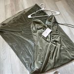 Jenny Yoo Dress NWT stretch velvet sabrina maxi womens Green (size 12) wedding Photo 8