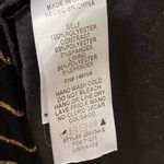 Akira Black Velvet Dress Metallic Gold Stripe Open Back Sequin Belt L Photo 11