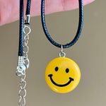 Handmade Kawaii y2k retro funky hippie style smiley simple necklace☀️🌈💕 Photo 1