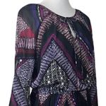 Melissa Paige  Women's Blouson Long Sleeve Pleated Tie Neck Dress Size Medium M Photo 5