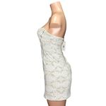 With Jean WITH JÉAN Mirabel Corset Mini Dress, White Lace, Medium Photo 5