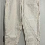 ASOS high rise cream jeans baggy women’s size 34 x 32 100% cotton Photo 0
