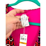 Trina Turk  Echo Long‎ Sleeve One-Piece Swimsuit Pink Purple Size Small Photo 7