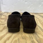 Stuart Weitzman  Jeweled Loafer Women's 8.5M Suede Brown Block Heel Career Preppy Photo 6