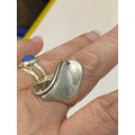 Signed Sterling Silver Modernist Sculptural Wave Statement Ring Size 8.5 Photo 9