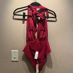 Cupshe New Red Deep Cut Back Tie Swimsuit One Piece Size Small NWT Photo 6