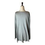 H by Halston  Gray Knit Long Sleeve Round Neck Lace Up‎ Side Sweater Size L Photo 2