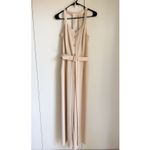 Vintage 90s Beige Nude Formal Jumpsuit Size 6 | Elegant Cocktail Evening Photo 6