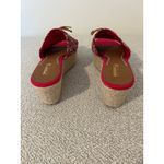 Sperry Boat Shoe Red Bandanna Paisley Print Leather Tie Espadrilles 90s Y2K 9 Photo 2