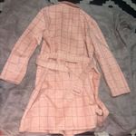 Alice Blue Pink Plaid Trench Coat XL Photo 2