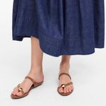 Madewell The Mila Organic Hardware Thong Slide Sandal in Aged Cognac, Size 8 Photo 1