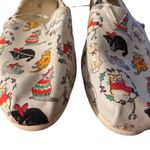 Toms ‎ Christmas Cats Shoes 8 Holiday Flats Slip On Photo 4