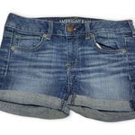 American Eagle  Womens Shorts Size 2 Stretch Cuffed Cutoff‎ Jean Denim Blue Photo 0
