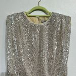 Do Be Silver Sequin Blouse Sz S NWT Photo 1