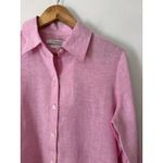 Foxcroft NWT Jordan Long Sleeve Button Front 100% Linen Shirt Womens Size 8 Pink Photo 2