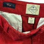 st. john's bay  Red Cotton Spandex Blend 4 Pocket Cropped Pants Womens 6 Photo 5