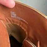 Etc Cognac Ankle Booties With Tie Back Detail Boho Casual Western Women’s Sz 6/7 Brown Photo 2