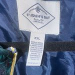 st. john's bay Puffer Green Checkered Winter Jacket Vest Women's Large Photo 1