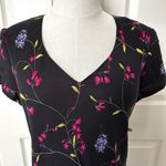 Donna Ricco  black short sleeved long floral dress Photo 1