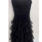 BCBGMAXAZRIA  Y2K Ruffle Tulle Strapless Dress Fairy Grunge Whimsigoth Tiered XS Photo 0