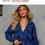 VICI  Blue Plaid Long Sleeve Shirt size x small Photo 10