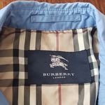 Burberry Women's Blue Belted Trench Coat Size 6R Photo 2