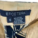 Etcetera Black Yellow Cotton Flared Abstract High Rise Velvet Funky Pants Size 6 Photo 5