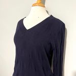Arach & Cloz NEW NWT  Navy Blue Vneck Pullover Sweater Photo 3