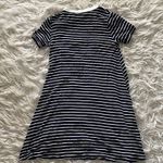 Macy's navy blue and white striped t shirt dress Photo 2