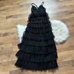 Lulus LULU’S Radiant Event Black Mesh Tiered Pleated Backless Maxi Dress Photo 4