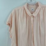 Gap Pink Short Sleeve Button-Up Cotton Rayon Casual Shirt Women's Size XL Photo 3