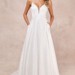 Lulus NWT  Exceptional Passion White Satin Cutout Maxi Dress Bridal Gown Bride S Photo 0