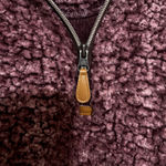 KatyDid SHERPA Faux Fur  pullover sweatshirt Pink 1/4 Zip sweater Size L Photo 5