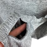 Athleta  Gray Heather Long Sleeve Lightweight Stretchy Slit Back Athleisure Top M Photo 3