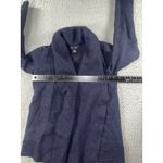 Mercer & Madison Cardigan Women Medium Italian Merino Wool Open Front Sweater‎ Blue Photo 3