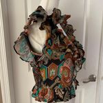 Anthropologie Love the Label Maxine Floral Ruffled Crop Top Photo 4