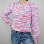 Vintage 80s Pink and Purple Knit Sweater Photo 3