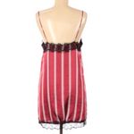 Honey Belle Honey Belle Silky Red Slip Dress Black Lace Medium Photo 3