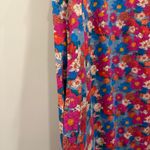 Natural Life  Pink Blue Floral Hangout Cotton Jersey Midi Tank Dress Boho Cottage Photo 5