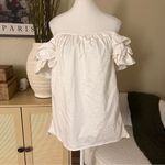 Ted Baker  White Elleh Off-the-Shoulder Ruffle Sleeve Bardot‎ Top Size 3 Photo 3