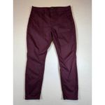 JEN7 by 7 For All Mankind Ankle Skinny Burgundy Pants Women Size 12 Purple Photo 1