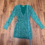 The East Order Womens Nordstrom Gizele Green Mini Wrap Dress Size Small L/S Photo 10