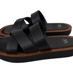 ZARA Minimalist Chunky Vegan Leather Black Strappy Sandals Size Women's 6.5 (37) Photo 0