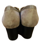 Giani Bernini Women's  Taupe Loafers with Silver Hardware Size 8 block heel Photo 2