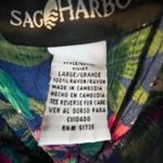 Sag Harbor  Colorful Rayon Skirt with Colorful Buttons Size Large Photo 5